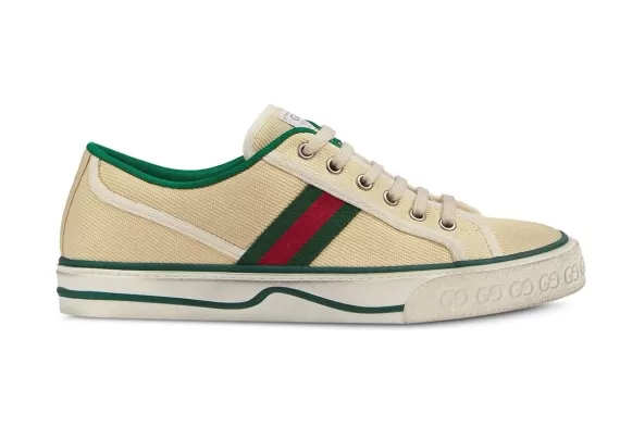 Gucci Tennis 1977 low-top sneakers - Beige/Green/Red