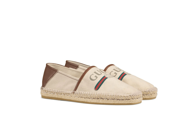 Gucci Logo Canvas Espadrille