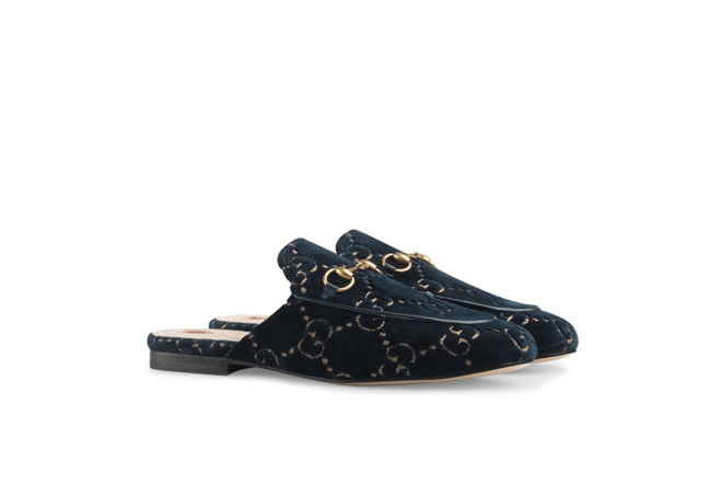 Gucci Princetown GG Velvet Slipper