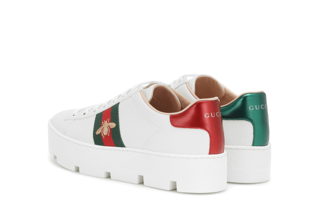 Gucci Ace Embroidered Platform Sneaker