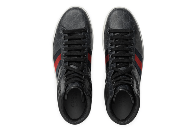 Gucci Black Supreme Сanvas High Top Sneaker