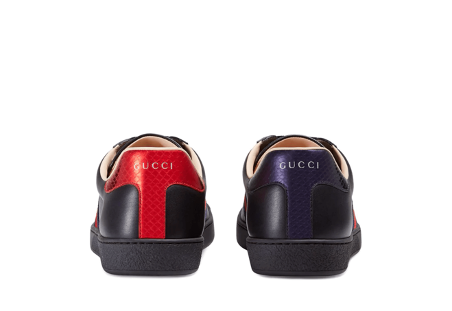Gucci Ace Low Top Sneaker Gold Embroidered Bee 