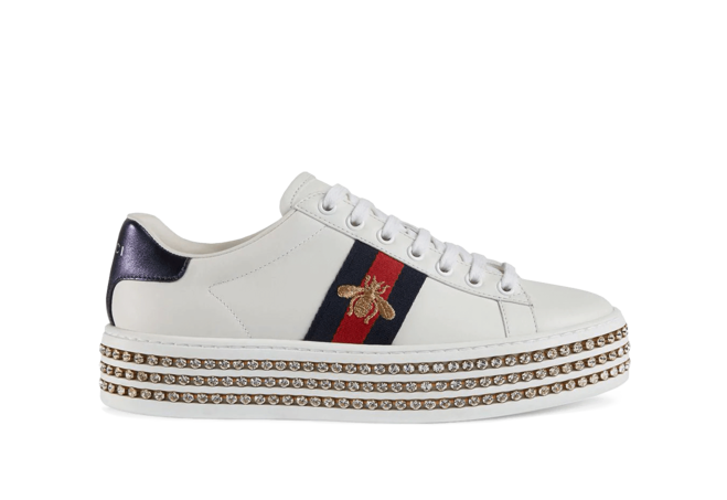 Gucci Ace Sneaker With Crystals