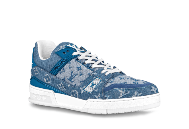 Louis Vuitton Trainer Sneaker Blue Monogram Denim