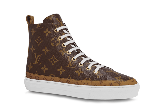 Louis Vuitton Stellar Sneaker Boot Patent Monogram Canvas Rubber Outsole