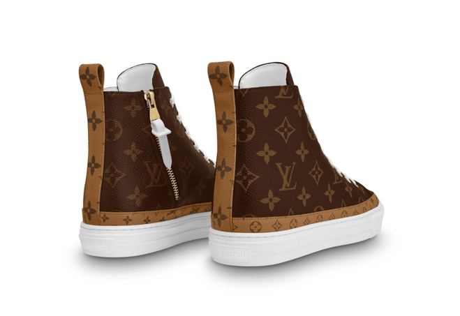 Louis Vuitton Stellar Sneaker Boot Patent Monogram Canvas Rubber Outsole