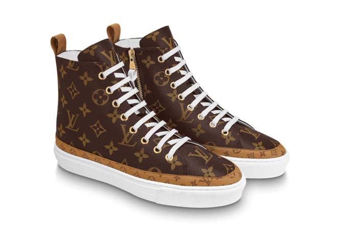 Louis Vuitton Stellar Sneaker Boot Patent Monogram Canvas Rubber Outsole