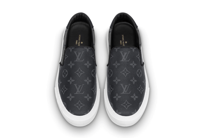 Louis Vuitton Trocadero Slip On Black Monogram Eclipse Canvas