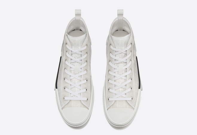 Dior High-Top White Oblique Canvas