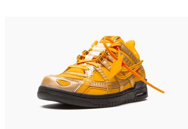 Off White x Nike Air Rubber Dunk - University Gold