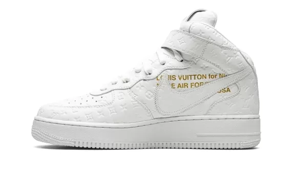 Nike Louis Vuitton Air Force 1 Mid Virgil Abloh - White/White