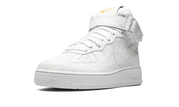 Nike Louis Vuitton Air Force 1 Mid Virgil Abloh - White/White