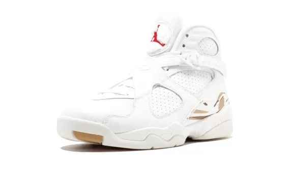 AIR Jordan 8 Retro OVO - White Blur-Metallic Gold