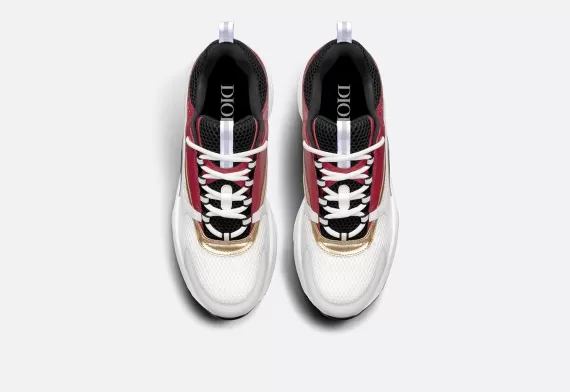 B22 Sneaker -  Burgundy Gold-Tone White, Black