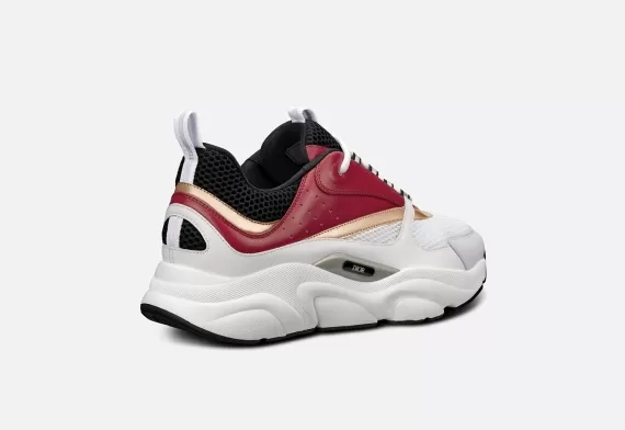 B22 Sneaker -  Burgundy Gold-Tone White, Black