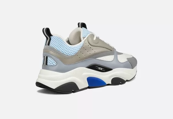 B22 Sneaker - White and Blue, Gray