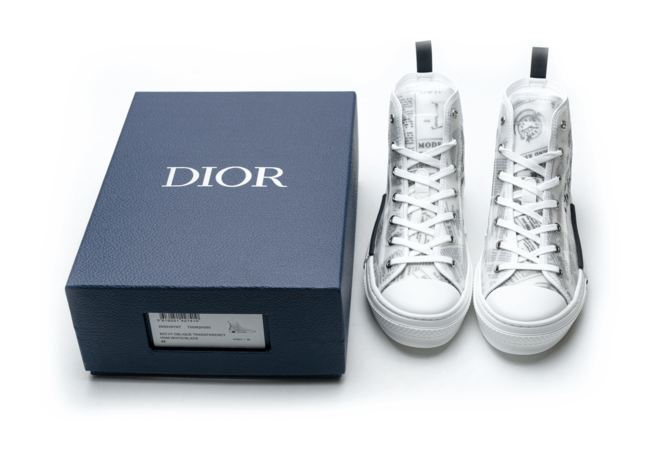 Dior B23 High Newsprint White Black