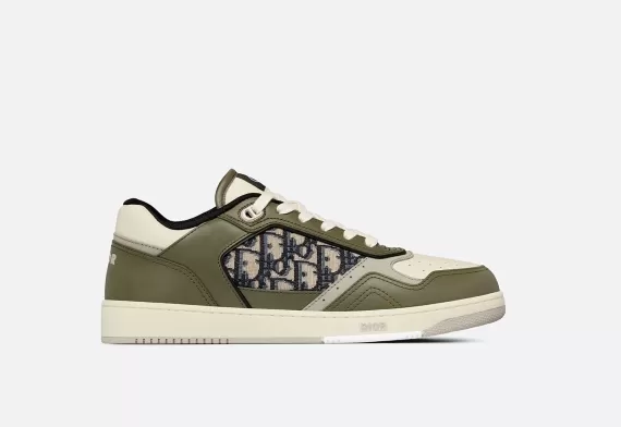 B27 Low-Top Sneaker - Olive and Cream Beige/Black 