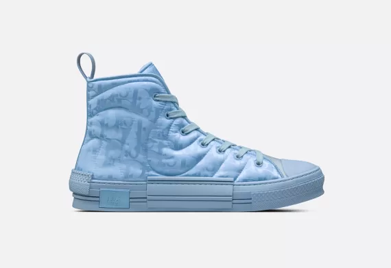 Dior By ERL B23 High-Top Sneaker - Blue with Swirl Motif