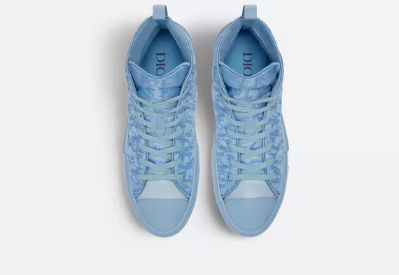 Dior By ERL B23 High-Top Sneaker - Blue with Swirl Motif