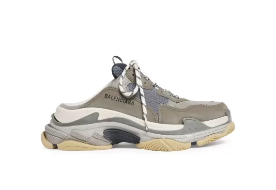 Balenciaga Tripe S Mule - Anthracite Grey/Blue