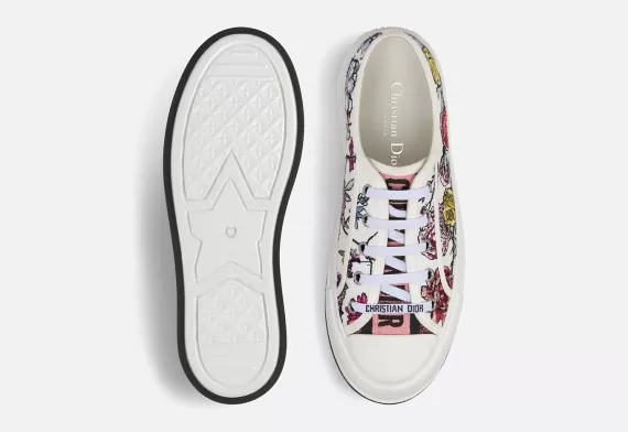 WALK'N'DIOR Platform Sneaker - White Multicolor Florilegio