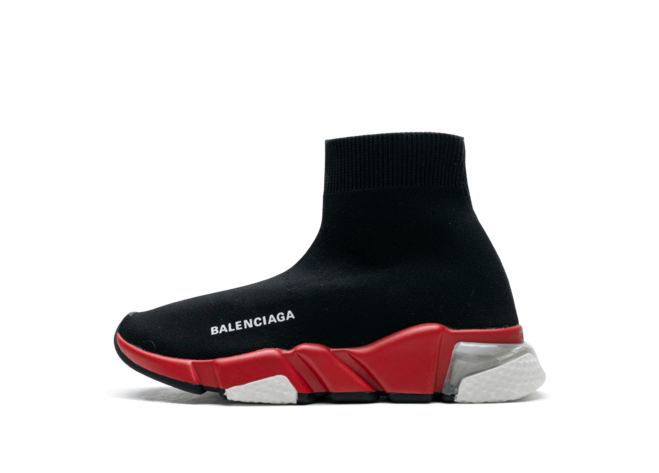 Balenciaga Speed Clear Sole Black Red