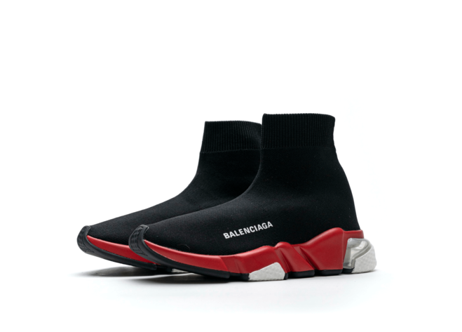 Balenciaga Speed Clear Sole Black Red