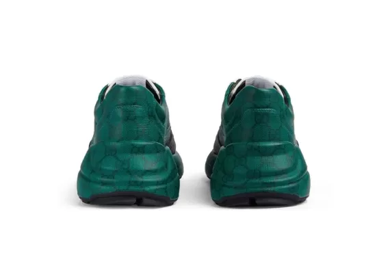 Gucci GG Rhyton Supreme-Canvas Sneakers Dark Green/Black/White