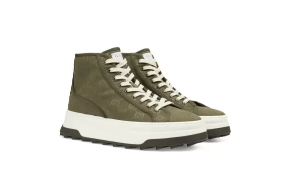 Gucci GG High-Top Sneakers Khaki