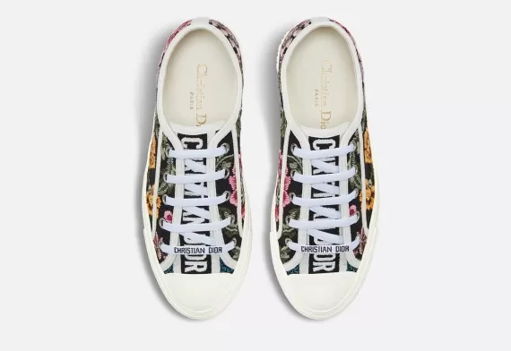 WALK'N'DIOR Sneaker Black Multicolor, Dior Petites Fleurs Motif