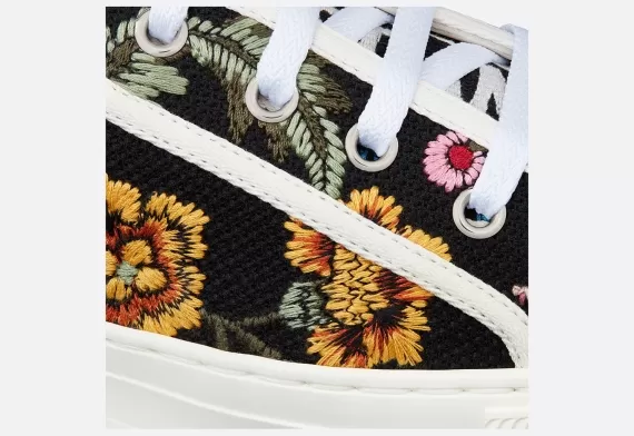 WALK'N'DIOR Sneaker Black Multicolor, Dior Petites Fleurs Motif