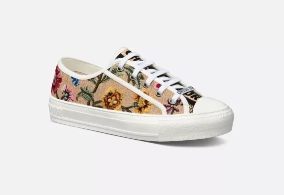 WALK'N'DIOR Sneaker Beige Multicolor, Dior Petites Fleurs Motif