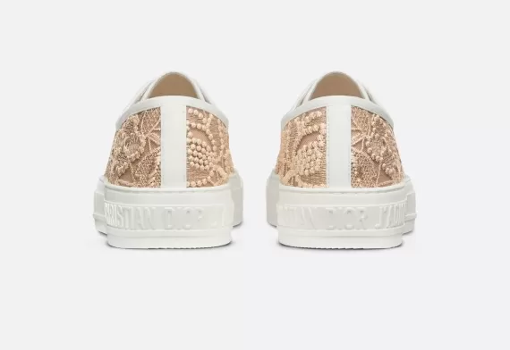 WALK'N'DIOR Sneaker - Gold-Tone D-Lace Macramé Motif