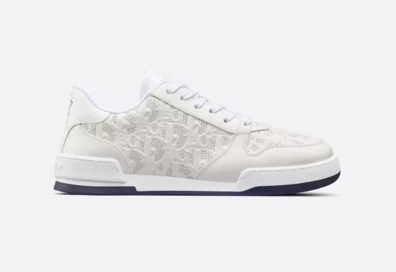 Dior One Sneaker - White Dior Oblique Perforated Calfskin