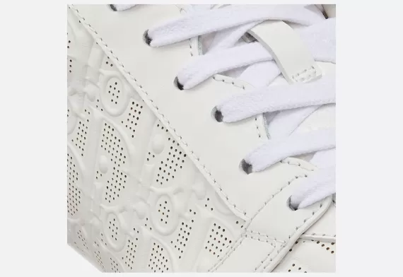 Dior One Sneaker - White Dior Oblique Perforated Calfskin