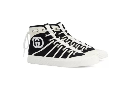 Gucci High-Top GG Sneakers Black/White