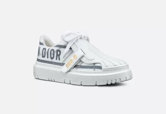 DIOR-ID Sneaker - White and French Blue Technical Fabric