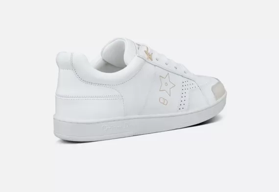 Dior Star Sneaker - White Calfskin and Suede