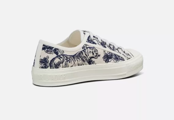 WALK'N'DIOR Sneaker - Blue Toile de Jouy Embroidered Cotton