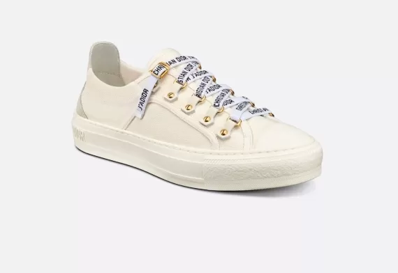 WALK'N'DIOR Sneaker White Canvas and Suede Calfskin