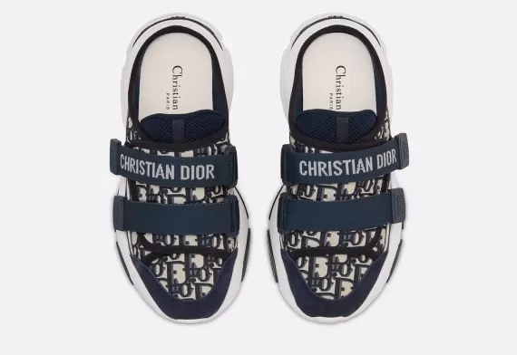 D-WANDER Sneaker - Deep Blue Dior Oblique Technical Fabric