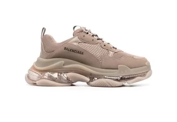 Balenciaga Triple S Lace-Up Sneakers - Light Brown