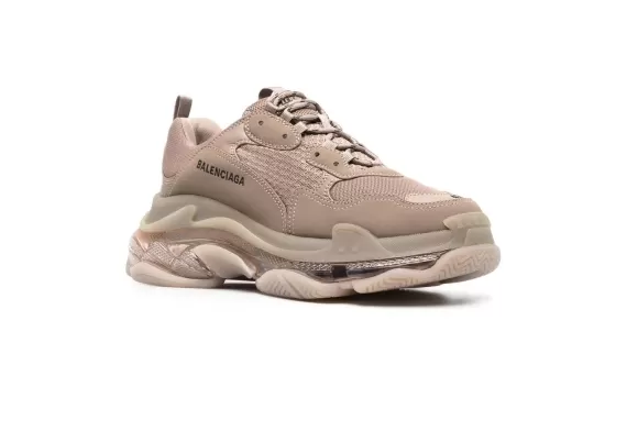 Balenciaga Triple S Lace-Up Sneakers - Light Brown