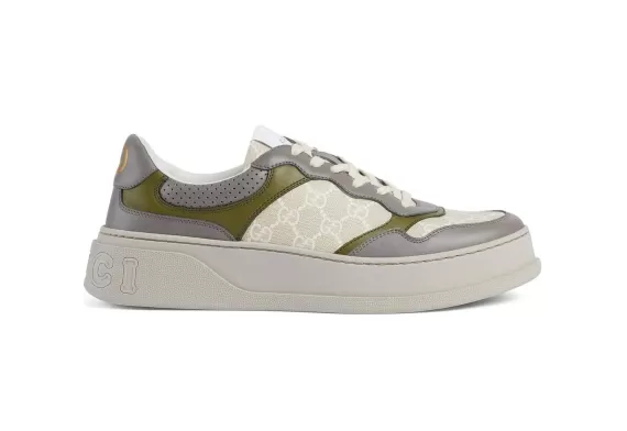 Gucci Logo-Print Panelled Sneakers Light Green