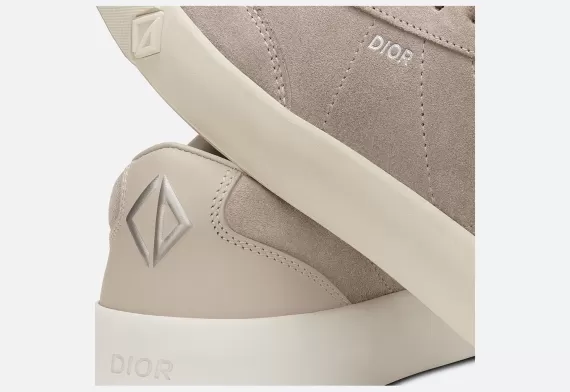 B101 Sneaker Greige Nubuck Calfskin CD Diamond