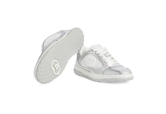 Gucci Mac80 Low-Top Sneakers Silver-Tone/White