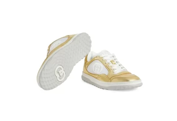 Gucci Mac80 Low-Top Sneakers Yellow Gold/White