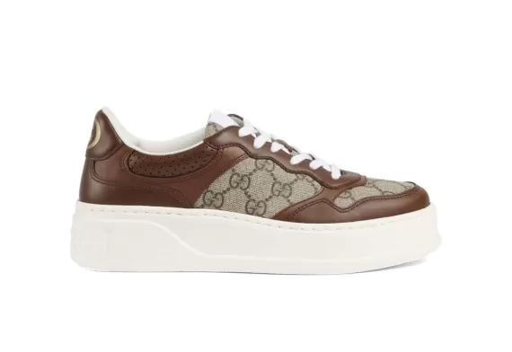 Gucci GG Panelled Sneakers Brown Classic GG Canvas