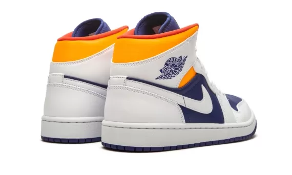 Air Jordan 1 Mid - Royal Blue / Laser Orange